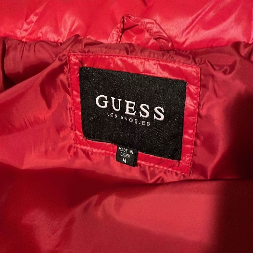 GUESS Red Puffer Jacket - Picture 6 of 8